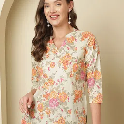 Anouk Print Mandarin Collar Cotton Top-picture-17