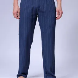 The Indian Garage Co Men Textured Loose Fit Trousers-picture-32