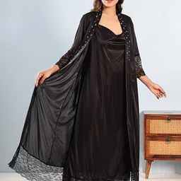 HOUSE OF ELORRA Women V-Neck Maxi Nightdress-picture-15