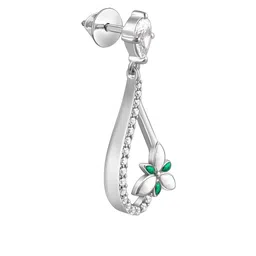 GIVA 925 Silver Rhodium Plated Contemporary Zircon Drop Earrings image 3