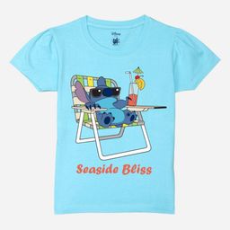 YK Disney Girls Graphic Printed Round Neck Pure Cotton T-Shirt-picture-48