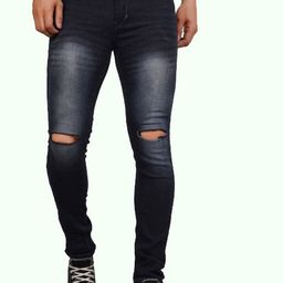 LINARIA Men Classic Slim Fit Slash Knee Heavy Fade Jeans-picture-26