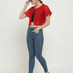 APR GLOBAL Women Pack Of 2 Self Design Shrug image 3