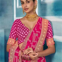 TIRA Bandhani Printed Saree image 4