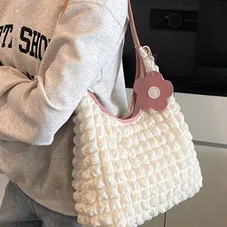 LULU & SKY Textured PU Oversized Shopper Handheld Bag image 2