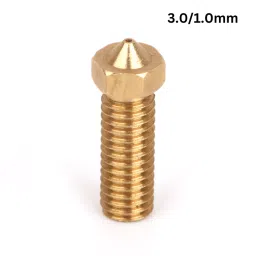 V6 Volcano Brass Length Extruder Nozzle 3.0mm x 1.0mm image 1