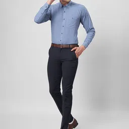 Cottonking Men Slim Fit Solid Button-Down Collar Pure Cotton Formal Shirt image 4