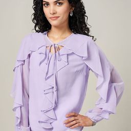 Annabelle by Pantaloons Women Tie-Up Neck Top-picture-30