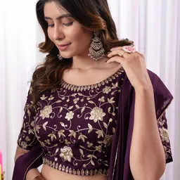 PAYAL CREATION Embroidered Ready to Wear Lehenga & Semi-Stitched Blouse With Dupatta image 3