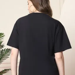 Dreambe Women Typography 2 Wonder Woman Printed Applique T-shirt image 2