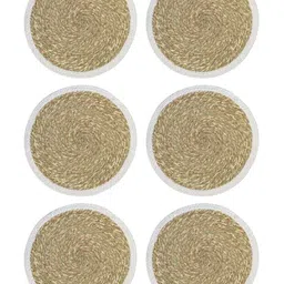 ROUGH ROAD STORE Set of 6 Sea Grass & Jute Table Round Placemat-picture-25