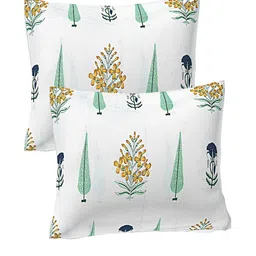 Myntra Elegant Homes Multi 260 TC Superfine Ethnic Motifs Cotton Super King Bedsheets image 3