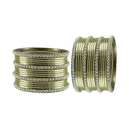 Vidhya Kangan Set Of 32 Gold-Plated Stone-Studded Bangles image 2