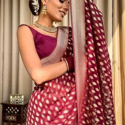 Dinesh Ethnic Traditional Wear Woven Design Zari Art Silk Handloom Banarasi Saree image 2