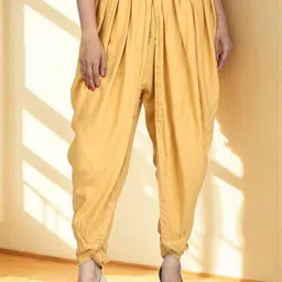 Vaidiki Beige Solid Viscose Rayon Dhotis-picture-31