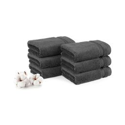 MYTRIDENT Finesse Grey Pure 6 Pieces Cotton 625 GSM Face Towels-picture-6