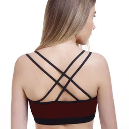 Samvar Maroon Cotton Non-Wired Non Padded Minimizer Bra image 2