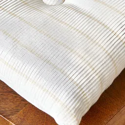 Home Centre Beige Poise Tide Striped Cushion Chair Pad image 2