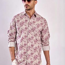 Bene Kleed Regular Fit Floral Printed Cotton Casual Shirt-picture-0