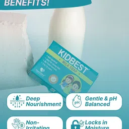 HealthBest Pack Of 3 Kidbest anti Bacterial Milk Soap - 75 g Each image 4