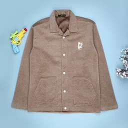 V-Mart Boys Textured Spread Collar Regular Fit Cotton Shirt-picture-46