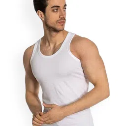 OTOMAN Pack Of 2 Men Bamboo Cotton Undershirt Vests PK2_OTOBC_SL_S image 4
