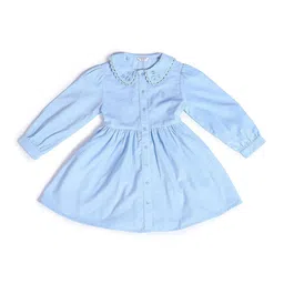 U.S. Polo Assn. Kids Corduroy Pure Cotton Peter Pan Collar Fit & Flare Dress image 5