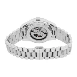 French Connection Men Skeleton Dial & Stainless Steel Bracelet Style Straps Analogue Automatic Watch image 2