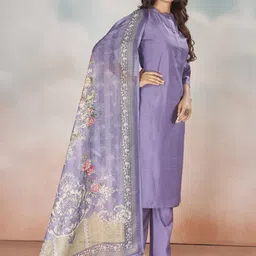 MINGORA Women Regular Kurta with Trousers & With Dupatta image 3