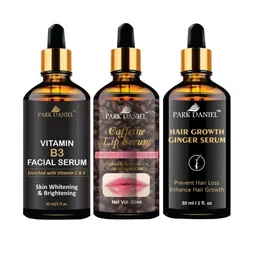 Park Daniel Set Of 3 Vitamin B3 facial Serum With Hair & Lips Serum Combo - 30 ml Each image 1