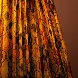 Lampenschirm India Beige Printed Cotton Frustum Shaped Lampshade image 3