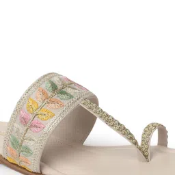 Anouk Women Embellished T-Strap Flats image 5