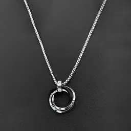 Designs & You Silver-Plated Stainless Steel Circular Pendant-picture-16