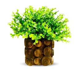 Dekorly Green Plastic Artificial Flowers & Plants With Pot image 2