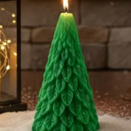 Garden Deco Unisex 1 pieces Textured Pillar Candle image 2