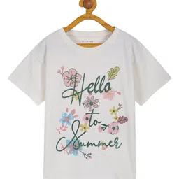 PLUM TREE Girls 2 Printed Pure Cotton Applique T-shirt image 4