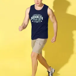 WOOSTRO Men Pack of 2 Typography Printed Round Neck Cotton Slim Fit Sports T-shirts image 2