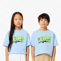 Lacoste Unisex Kids Typography Printed Round Neck Cotton Relaxed Fit T-Shirt-picture-29