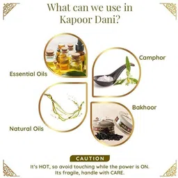 PEEPRESION Marble Kapoor Dani Electrical with Night Lamp Camphor Diffuser - On/Off Switch Home, Office, Bedroom, Hotel, Club Diffuser image 5