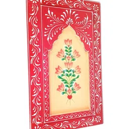 apka mart Wooden Floral Matte Hall Wall Hanging 38 cm image 2
