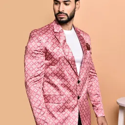PRINTINDIA Men Printed Single-Breasted Blazer image 5