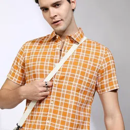 HIGHLANDER Men Opaque Checked Casual Shirt-picture-29
