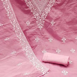 Altecia Embroidered Organza Unstitched Dress Material image 2