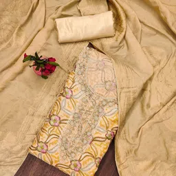 MANVAA Embellished Organza Unstitched Dress Material-picture-20