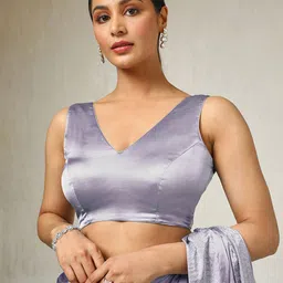 Soch Beads and Stones Satin Saree image 3