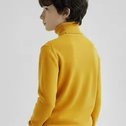 CLOTHIFY Boys Solid High Neck Woolen Pullover Sweater image 3