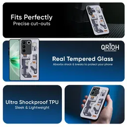 QRIOH Geometric Printed Vivo V40e 5G Back Case Mobile Accessories-picture-13