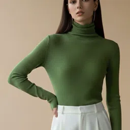 Outzidr Women Ribbed Pullover image 2