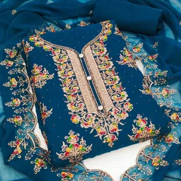 Rangtulika Ethnics Embroidered Unstitched Dress Material-picture-14