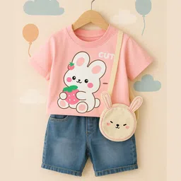 Bold N Elegant Unisex Kids Cotton Printed T-shirt with Shorts-picture-47